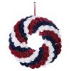 Independence Day Patriotic Wreath – Red, White & Blue Artificial Flower Garland