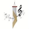 1pc, 21.6" Golden Vintage Wind Chime (12 Aluminum Tubes With Hooks) – Creative Gift & Indoor Decor