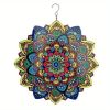 3D Hanging Mandala Wind Spinner Stainless Steel Outdoor Garden Decor