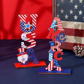Independence Day Wooden American Pattern Ornament – Patriotic Home Decor