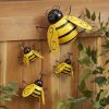 4pcs Metal Bumblebee Wall Art for Outdoor Garden Decor