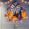 Halloween Skull Door Hanging Flower Garland Horror Party Decoration