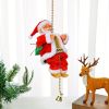 Electric Climbing Santa with Music – Plush Santa Ladder Decoration