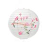 Chinese Traditional Paper Lantern with Painted Begonia Flowers – Hanging Lampshade for Home & Garden Decor