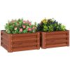 2-Piece Galvanized Raised Garden Bed 2' x 2' x 1' Metal Planter Box