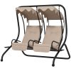 2-Seater Outdoor Porch Swing with Canopy – Patio Swing Chair