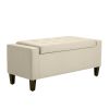 Linen Tufted Storage Ottoman Bench with Lift Top, Beige – Living Room & Entryway
