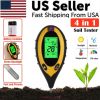4-in-1 LCD Digital Soil Tester for PH, Moisture, Temperature & Sunlight