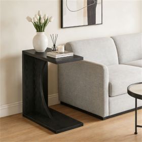 C-Shaped End Table Sofa Side Table for Small Spaces
