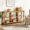 Solid Wood Console Table with Adjustable Storage – Sofa & Entryway Table