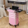 4-in-1 Aluminum Cosmetic Makeup Case Tattoo Box – Pink