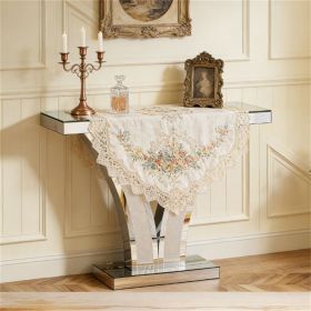 Mirrored Console Table with V-Shape Base – Modern Entryway & Foyer Table