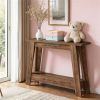Modern Farmhouse Console Table, Entrance & Sofa Table with Double-Layer Open Shelves
