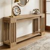 Farmhouse Console Table with Storage Shelf – 70.9" Sofa Table for Entryway & Living Room