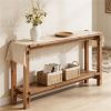 Solid Wood Console Table with Storage, Farmhouse Sofa & Entryway Table