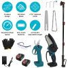 4-in-1 Electric Pole Pruning Shears & Pole Saw with 7 Adjustable Head Angles