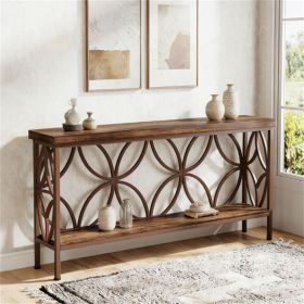 Industrial Console Table – Sofa Table, Entryway Storage Desk