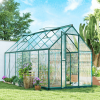 House Greenhouse with Aluminum Frame and Polycarbonate Panels – Dark Green