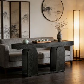 Modern Console Table, Sofa Table, Entryway Table, Minimalist Open Shelf