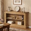 Farmhouse Console Table with Storage Shelves – Long Entryway Sofa Table with Double Layer Design