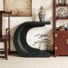 Console Table, C-Shaped Corridor Table with Wave-Inspired Design, Entrance Table, Sofa Table, or Living Room Side Table