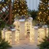 Set of 3 White LED Lighted Christmas Gift Boxes – Holiday Yard & Indoor Decorations