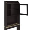 Modern Over-The-Toilet Space Saver Storage Cabinet – Espresso Wood