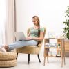 2-Piece Bamboo Nightstand Set with Storage Shelf and Stackable Design