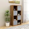 Smart Cube 8-Cube Organizer Bookcase – 2x4 Open Back Storage Shelves, Walnut