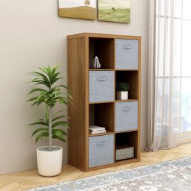 Smart Cube 8-Cube Organizer Bookcase – 2x4 Open Back Storage Shelves, Walnut