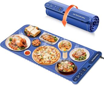 Extra Large 32"x15" Electric Silicone Food Warming Mat – Buffet & Chafing Dish Warmer with 7-Level Temperature Control
