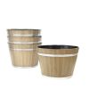 VEVOR 4-Pack 11.81" Whiskey Barrel Planters with Drainage Holes