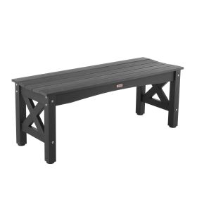 VEVOR Outdoor Bench 44.5" – Weatherproof, 600 lbs Capacity