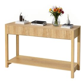 VEVOR Farmhouse Console Table with Drawers and Bottom Storage Shelf – 47 Inch