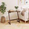 Bamboo Z-Shaped Sofa Side Table with Space-Saving Design