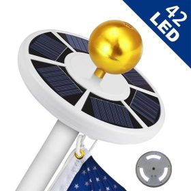 42 LED Solar Flagpole Light – Waterproof Outdoor Flag & Camping Lamp with Hook