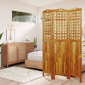 3-Panel Room Divider 47.8"x0.8"x70.9" Solid Wood Acacia Screen