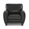 Modern Living Room Chair 1pc Black Faux Leather Retro Style