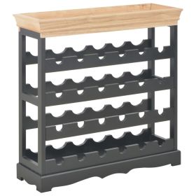 Wine Cabinet Black – 24-Bottle MDF Wine Rack 27.6"x8.9"x27.8"