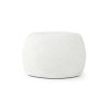 Jaxx Ellis Small Faux Shearling Ottoman Pouf – Cloud
