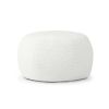 Jaxx Ellis Large Shearling Faux Lamb Plush Pouf Ottoman – Cloud