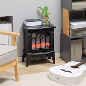 750W/1500W 18 inch Electric Fireplace Heater-black