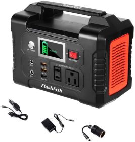 200W Portable Power Station – FlashFish 40800mAh Solar Generator with AC & USB Ports