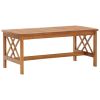Coffee Table Brown Solid Acacia Wood with Decorative Inlays