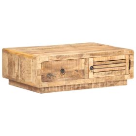 Vintage Coffee Table Solid Mango Wood – Natural Rustic