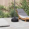 Black Round Umbrella Base – HDPE Plastic Standard Patio Umbrella Stand