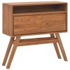 Console Table Warm Natural Solid Teak Wood – Standard
