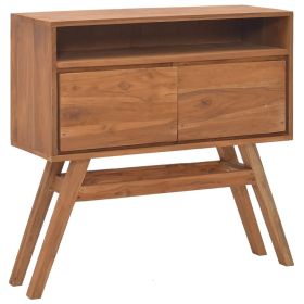 Console Table Warm Natural Solid Teak Wood – Standard