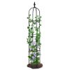 6.2 ft Garden Obelisk Trellis – Rustproof Plastic-Coated Metal Climbing Plant Support