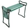 Foldable Garden Kneeler & Seat with Cushion and Tool Pouch – Portable Gardening Stool